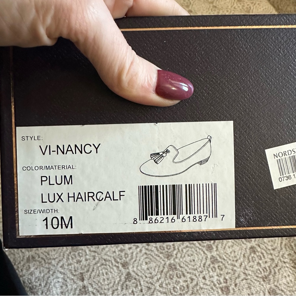 Vero Cuoio Signature Vi-Nancy Plum Calf Hair Loafers - Picture 9 of 9